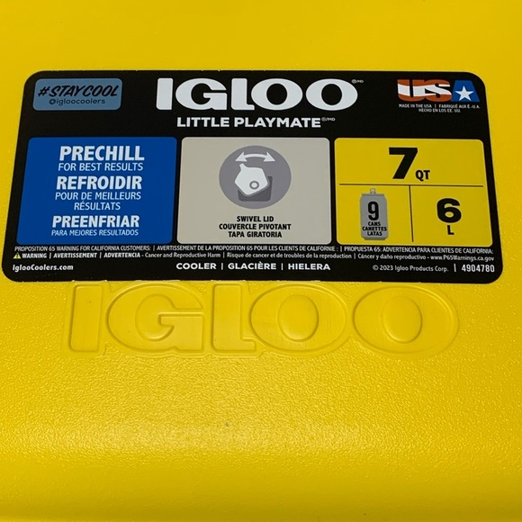 Igloo 7 Qt Insulated Little Playmate Cooler Yellow New - Picture 4 of 10
